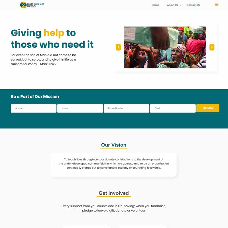charity website